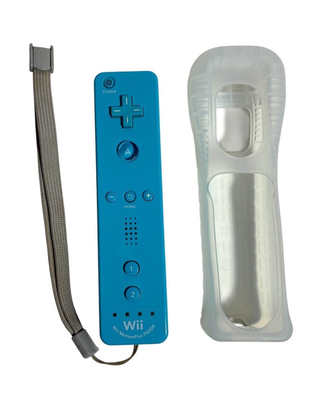 Nintendo Wii Remote Blue Teal Tested WiiMote Controller + Silicone Jacket Sleeve
